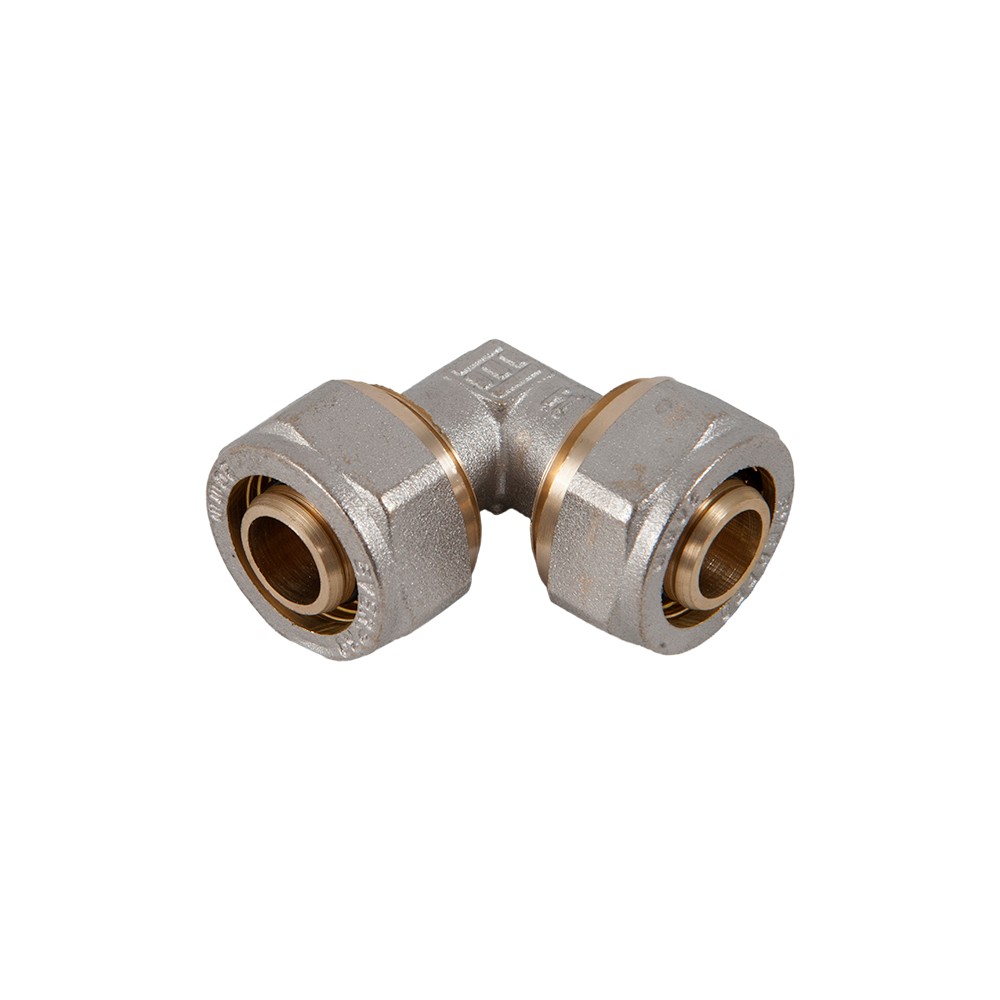Cot egal pentru teava multistrat, alama, 20 x 20 mm Cot egal pentru teava multistrat, alama, 20 x 20 mm