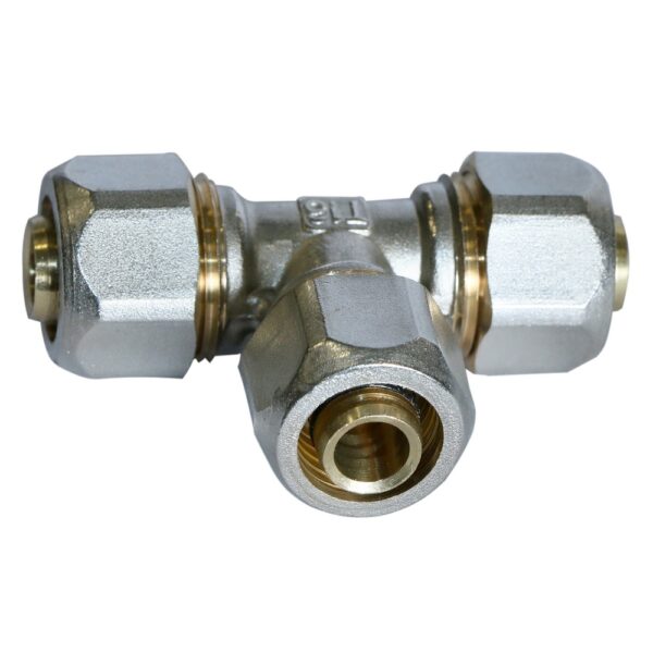 Teu egal pentru teava multistrat, alama, 16 x 16 x 16 mm