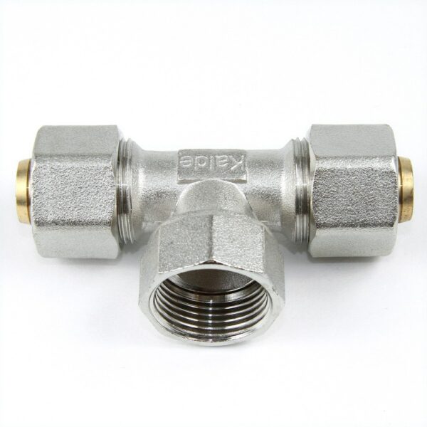 Teu pentru teava multistrat, alama, filet interior, 20 mm x 3/4 inch x 20 mm
