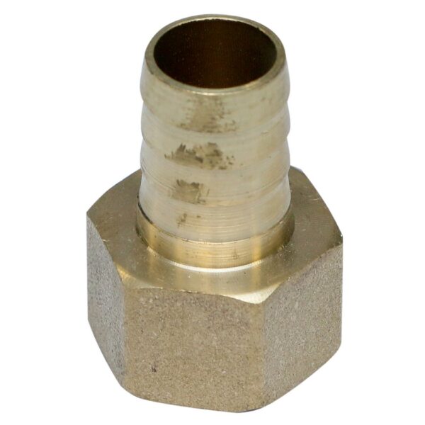 Racord portfurtun, filet interior, alama, galben, 1/2" x 14 mm