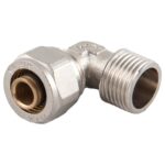 Cot pentru teava multistrat, alama, filet exterior, 16 mm x 1/2 inch, pentru instalatii sanitare