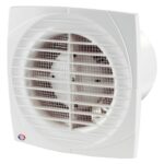 Ventilator de baie Vents 125 cu intrerupator cu fir, 125 mm, 180 mc/h, 16 W, alb