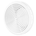 Grila ventilatie rotunda Vents, PVC, 150 mm, alba