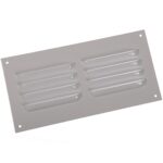 Grila ventilatie metalica Vents, otel, 200 x 100 mm, alba