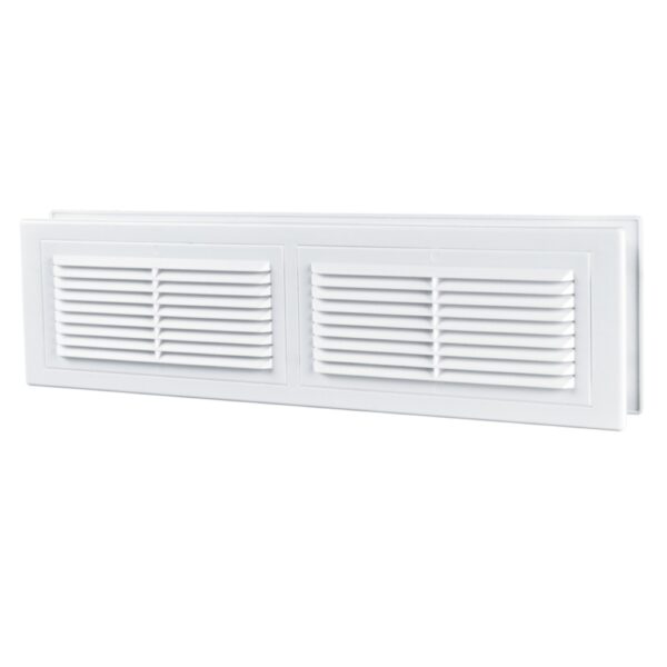 Grila de usa dubla Vents, 430 x 80 mm, alba