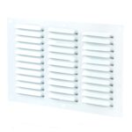 Grila ventilatie metalica Vents, otel, 305 x 250 mm, alba