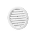 Grila ventilatie rotunda cu reglaj Vents, PVC, 125 mm, alba