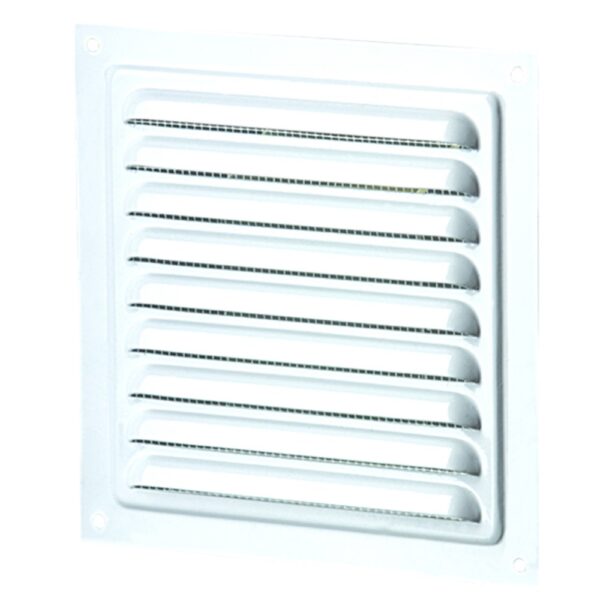 Grila ventilatie metalica Vents, aluminiu, 300 x 284 mm, alba