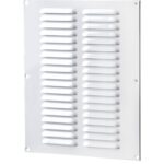 Grila ventilatie metalica Vents, otel, 250 x 300 mm, alba