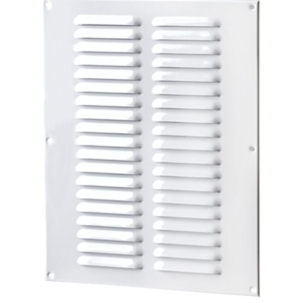 Grila ventilatie metalica Vents, otel, 250 x 300 mm, alba