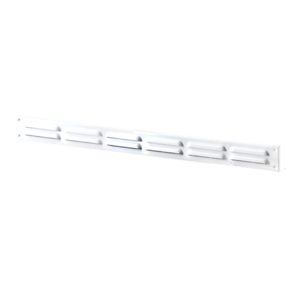 Grila ventilatie metalica Vents, otel, 650 x 60 mm, alba