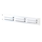 Grila ventilatie metalica Vents, otel, 305 x 90 mm, alba