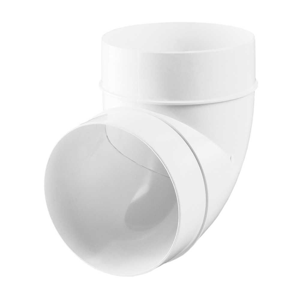 Teu tub rotund Vents, 100 mm, alb Teu tub rotund Vents, 100 mm, alb