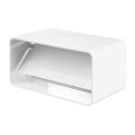 Conector canal plat cu clapeta antiretur Vents, 60 x 204 mm, alb