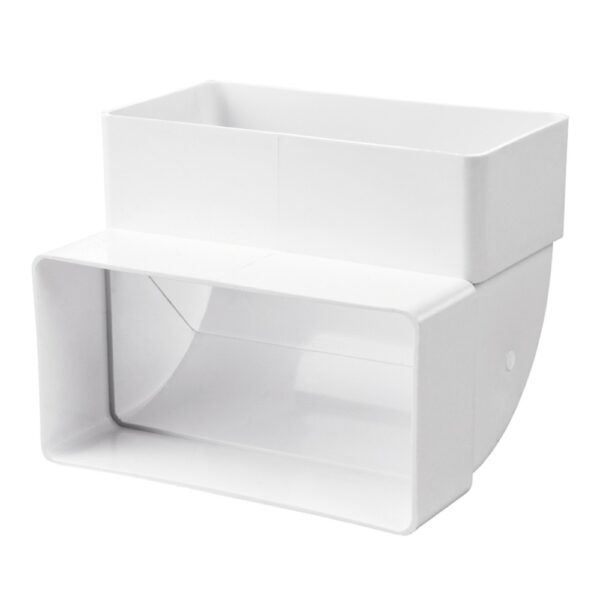 Cot vertical 90 grade canal plat Vents, PVC, 60 x 204 mm, alb