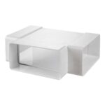 Teu canal plat Vents, 60 x 120 mm, alb