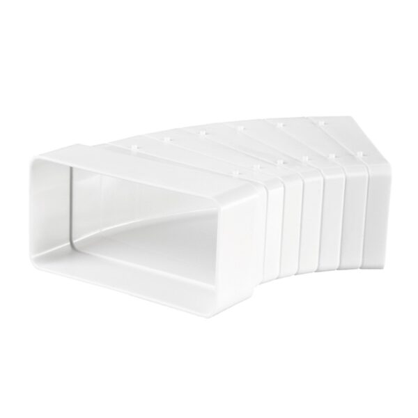 Cot unghi variabil canal plat Vents, PVC, 55 x 110 mm, alb