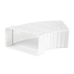 Cot unghi variabil canal plat Vents, PVC, 60 x 204 mm, alb