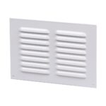 Grila ventilatie metalica Vents, aluminiu, 215 x 150 mm, alba