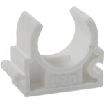 Clema fixare tevi PPR Formull, simpla, alb, 20 mm