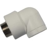 Cot PPR 90° Formull, filet exterior, 32 mm x 1", alb