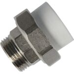 Racord olandez alama Formull, filet exterior, PPR, alb, 32 mm x 1 inch