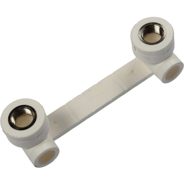 Cot PPR 90° dublu Formull, filet interior, 20 mm x 1/2", alb