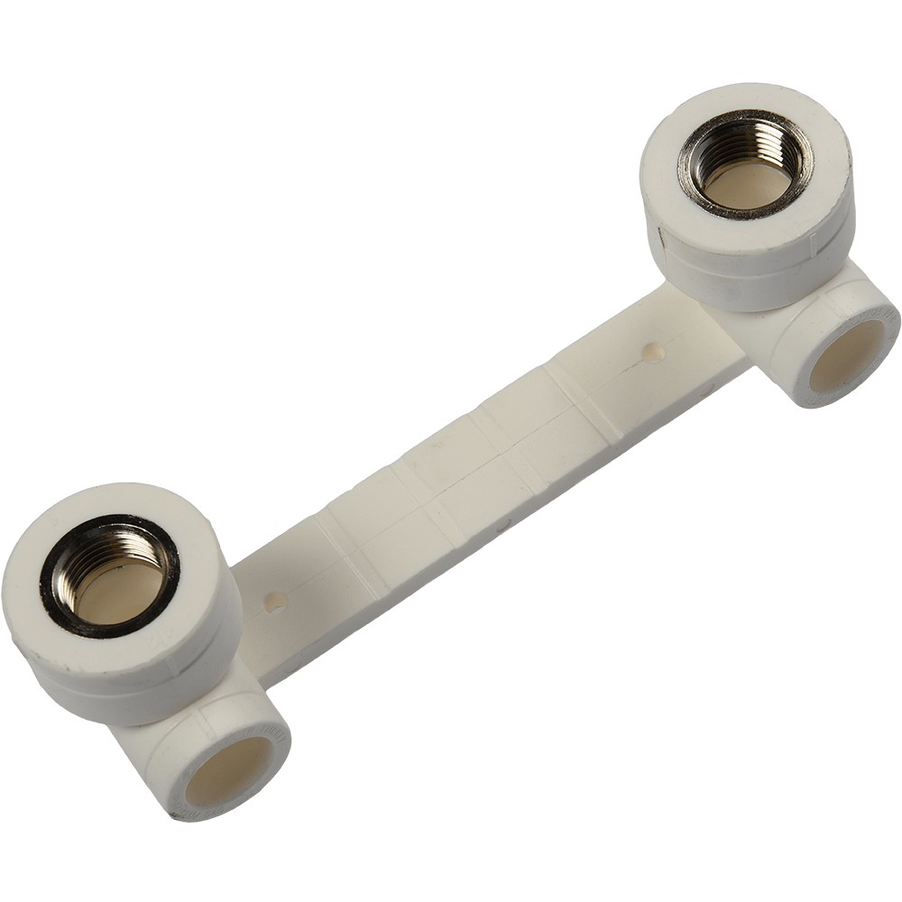 Cot PPR 90° dublu Formull, filet interior, 20 mm x 1/2", alb Cot PPR 90° dublu Formull, filet interior, 20 mm x 1/2", alb