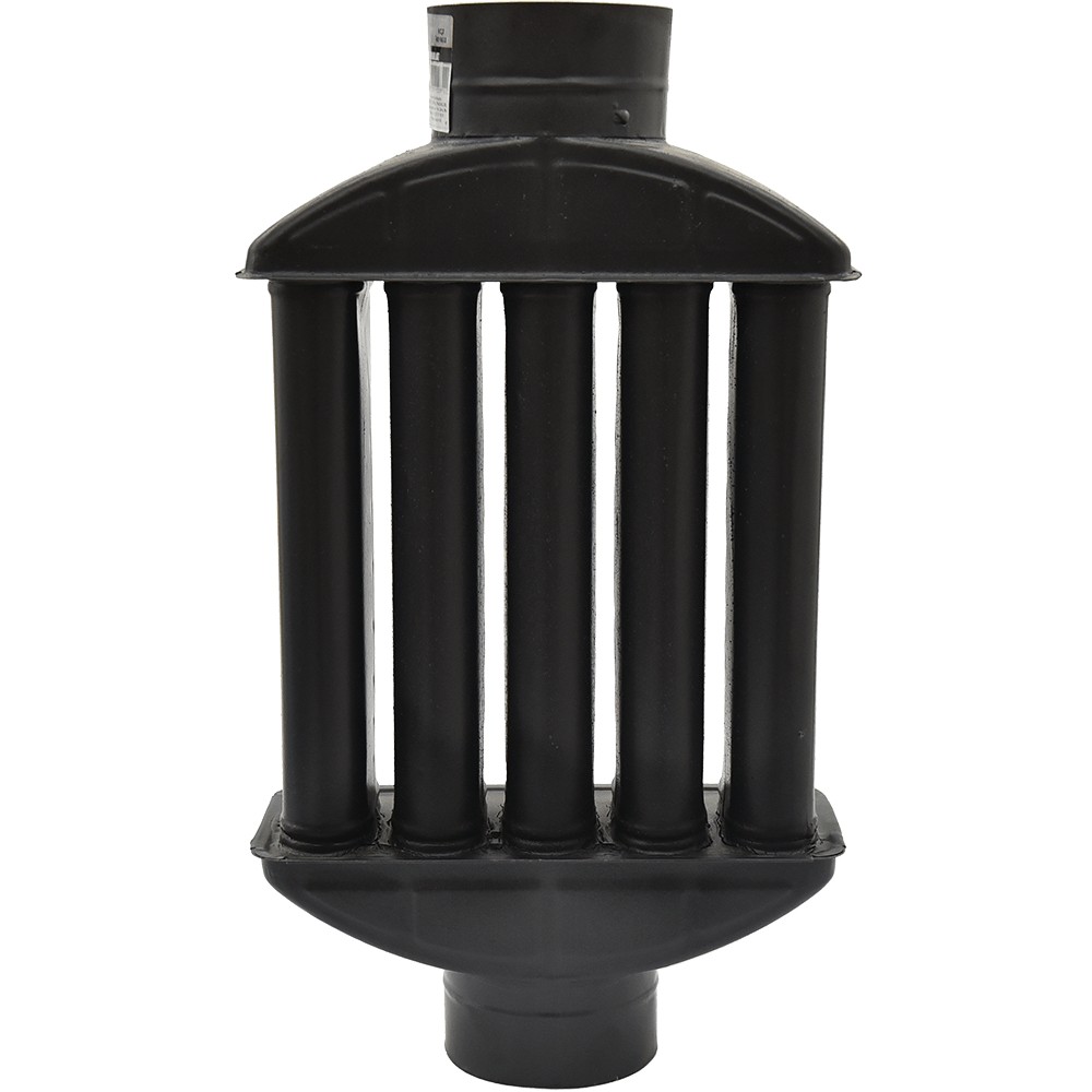 Recuperator de caldura pentru burlan, emailat negru mat, 120 mm, 615 mm Recuperator de caldura pentru burlan, emailat negru mat, 120 mm, 615 mm