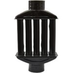 Recuperator de caldura pentru burlan, email negru, 130 mm, 625 mm