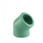 Cot PPR 45° Hausterm, filet interior, 40 mm, verde