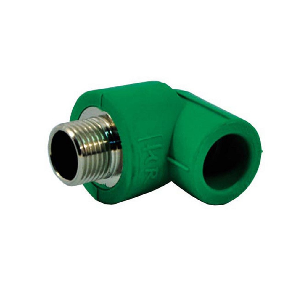 Cot PPR 90° Hausterm, filet exterior, 20 mm x 1/2", verde Cot PPR 90° Hausterm, filet exterior, 20 mm x 1/2", verde