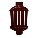 Economizor pentru soba din tabla emailata, 570 x 300 x 120 mm, maro