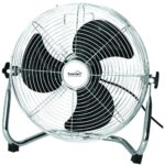 Ventilator de podea metalic Home, 35 cm, 60 W, 3 trepte, crom