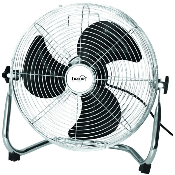 Ventilator de podea metalic Home, 35 cm, 60 W, 3 trepte, crom