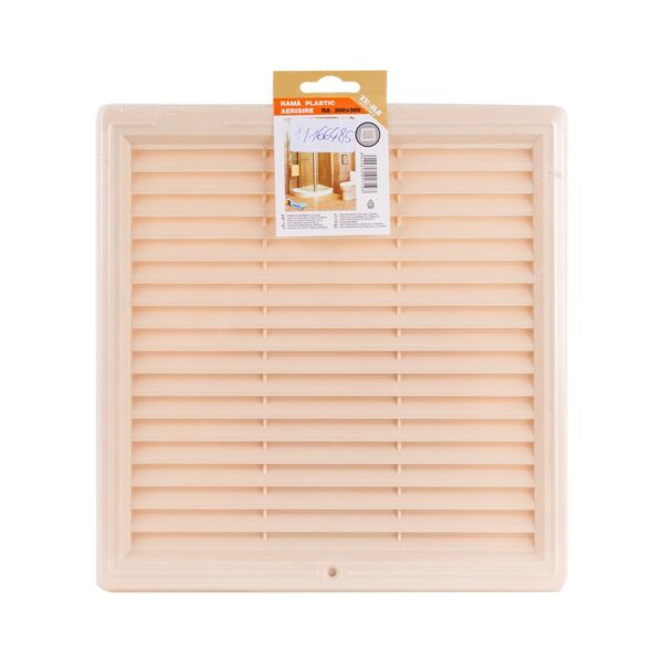 Rama de aerisire TE-MA, polistiren, 302 x 293 mm, crem