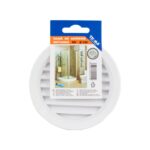 Rama de aerisire rotunda TE-MA, plastic, 100 mm, alba