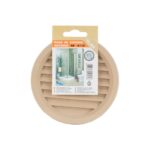 Rama de aerisire rotunda TE-MA, plastic, 110 mm, crem