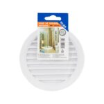 Rama de aerisire rotunda TE-MA, plastic, 120 mm, alba