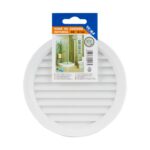 Rama de aerisire rotunda TE-MA, plastic, 140 mm, alba