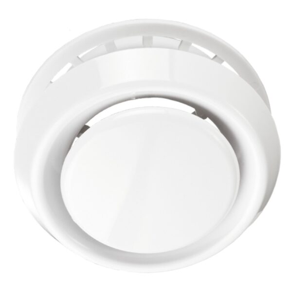 Anemostat cu flansa Vents, PVC, 150 mm, alb