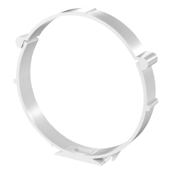 Clema fixare tub rotund Vents, PVC, 125 mm, alba
