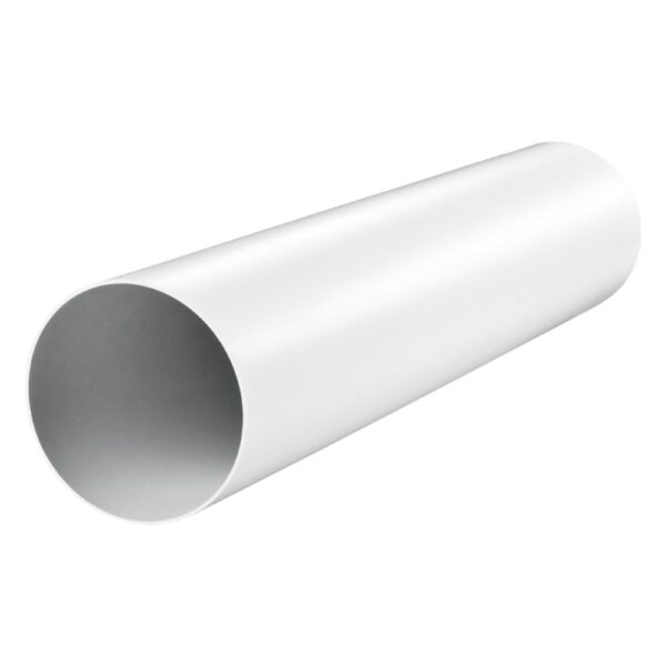 Tub rotund PVC ventilatie Vents, 125 mm, 1 m, alb