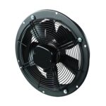Ventilator axial de perete Vents OVK 200, 200 mm, 860 mc/h, 55 W, negru