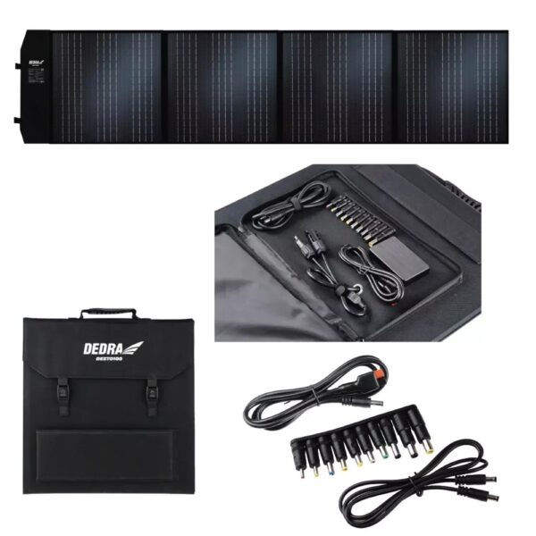 Panou solar portabil pliabil Dedra DEZT0100, 100 W, monocristalin