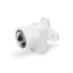 Cot PPR 90° cu talpa, filet interior, 20 mm x 1/2", alb