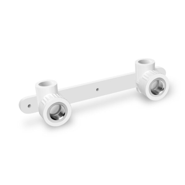 Placa de perete PPR, filet interior, alb, 20 mm x 1/2"