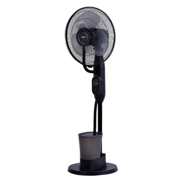 Ventilator cu pulverizare apa Home SFM43BK, 40 cm, 75 W, rezervor 2,8 l, telecomanda, negru