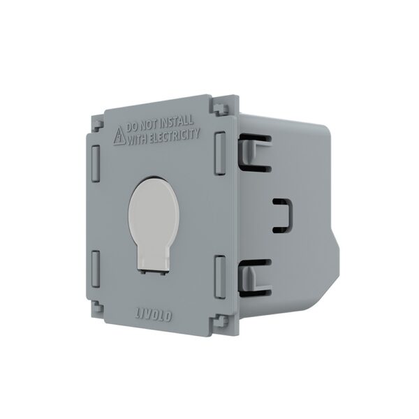 Modul întrerupător inteligent EC simplu tactil, cap scară Livolo VL-FC1SZ2-2G, gri, 46.5 x 46.5 x 37 mm