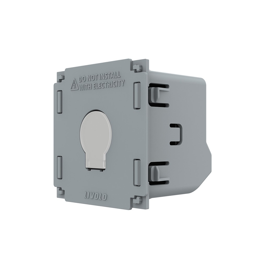 Modul întrerupător simplu tactil cap scară Livolo VL-FC1S-2G, gri, 45 x 45 x 37 mm Modul întrerupător simplu tactil cap scară Livolo VL-FC1S-2G, gri, 45 x 45 x 37 mm